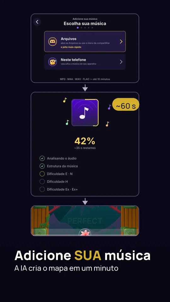 Rhythm Guru: Adicione SUA música — A IA cria o mapa em um minuto